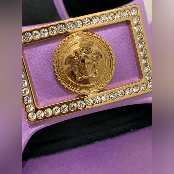 Versace Frame Slingback Sandal Size 37.5 - Picture 7 of 12